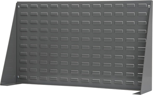 Akro-Mils 98636 Heavy Duty Steel Louvered Panel Standing Work Bench Storage Rack Garage Organizer for Mounting AkroBin Storage Bins, 36-Inch L x 8-Inch W x 20-Inch H, Grey