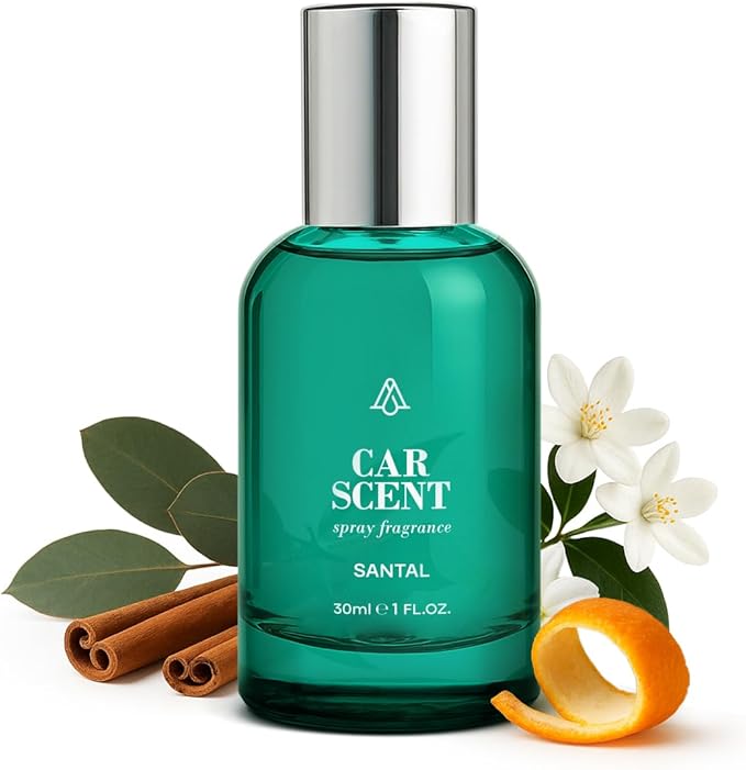 AromaPlan Car Air Freshener Spray, Santal - Non-Toxic, Concentrated, Odor Eliminator & Long Lasting Car Air Freshener- Car Scent Spray, 5 Star Hotel Scent Collection (30 ml)