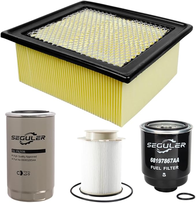 6.7L Diesel Filter Kit- 68197867AA 68157291AA Fuel 5083285AA Oil 53034051AB Air Filter Fits for 2013-2018 Ram 2500 3500 4500 5500 6.7L Diesel Engines