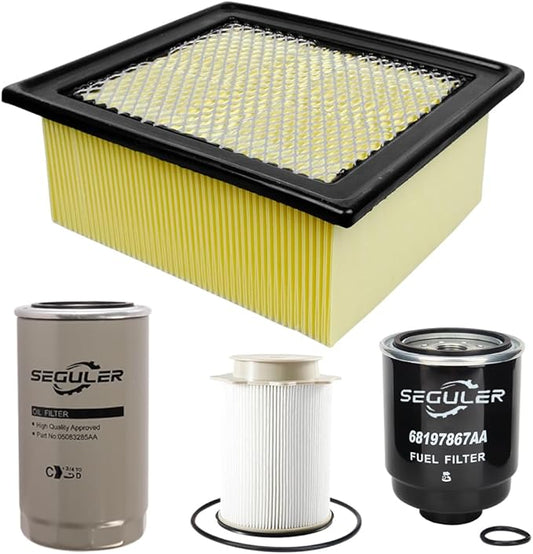 6.7L Diesel Filter Kit- 68197867AA 68157291AA Fuel 5083285AA Oil 53034051AB Air Filter Fits for 2013-2018 Ram 2500 3500 4500 5500 6.7L Diesel Engines