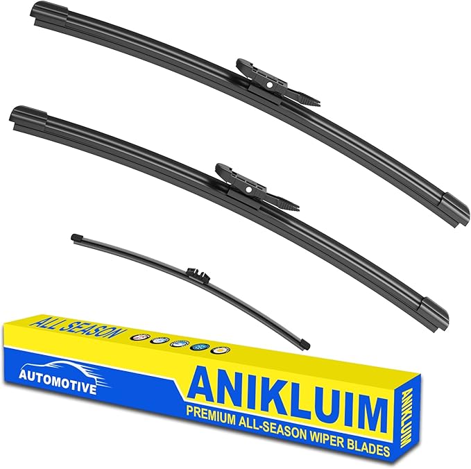 ANIKLUIM® 17"+17" Wiper Blades with 8" Rear Wiper Blade Set Replacement for 2021 2022 2023 2024 Ford Bronco Windshield Wipers Original Factory Quality (Pack of 3)