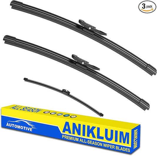 ANIKLUIM® 28"+ 28" Wiper Blades with 11" Rear Wiper Blade Set Replacement for 2013-2019 Ford Escape Windshield Wipers Original Factory Quality (Pack of 3)