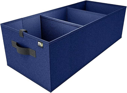 MIU COLOR Trunk Organizer for Car, Car Organizer, Sturdy Trunk Organizer for SUV, Non-Slip Bottom, Storage Organizer for Sedans, Van, Jeep, Grocery, Large 3 Compartments, Blue 32"×13"×10.6"