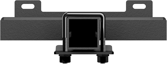 Trailer Hitch Winch Mount with 2" Receiver, Universal Heavy-Duty Winch Plate Bracket for ATV/UTV/SUV/Truck/Pickup, 17000 lbs Towing Capacity, Mounting Cradle, Black