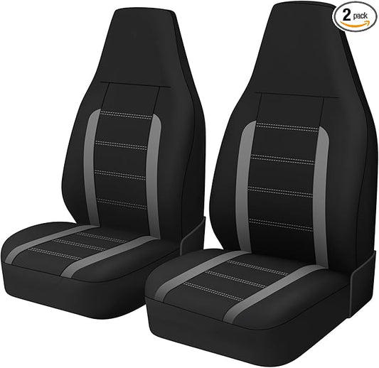 AUTOYOUTH Car Seat Covers - Achieve The Perfect Combination of Style and Protection with Universal Fit for Sedan, Truck, SUV (Gray)