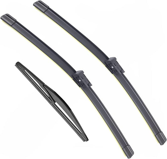 Original Equipment Replacement Front and Rear Windshield Wiper Blades For Mercedes-Benz GLC250 GLC300 GLC350 GLC350e GLC43 AMG GLC63 AMG 2017-2021 Front Windscreen Wiper and Rear Wiper Blade