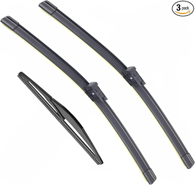 Front and Rear Windshield Wiper Blades (pack of 4 pcs) for 2017-2022 Mini Cooper Countryman Replacement 23" + 21" Front windscreen wiper and 11"+11" Rear Wiper Blade