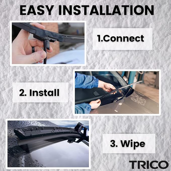 TRICO White 24" + 24" Extreme Weather Premium Winter Automotive Replacement Windshield Wiper Blades (Set of 2), Passenger and Driver Side All-Weather Beam Wiper Blades for Select Vehicle Models