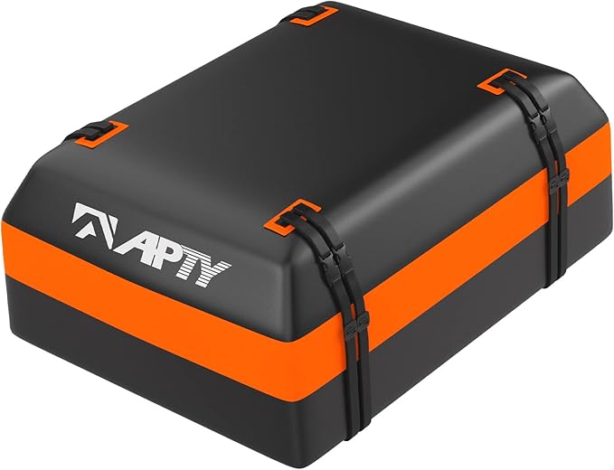 Car Rooftop Cargo Bag Carrier, 16 Cubic Feet Soft Roof Top Luggage Bag for All Vechicles with/Without Racks - with Waterproof Zip, Luggage Lock, Anti-Slip Mat, Door Hooks, Storage Bag