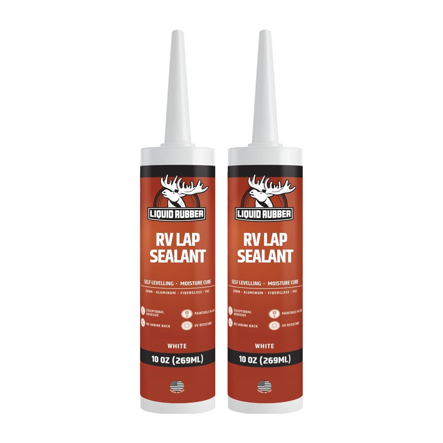 Liquid Rubber RV Lap Sealant, White, 2 Pack