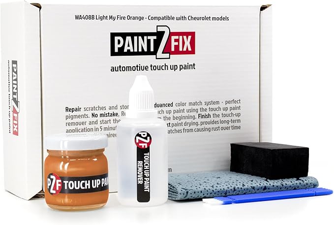 WA408B Light My Fire Orange Touch-Up Paint Kit for Scratches and Chips - Compatible with Chevrolet Models