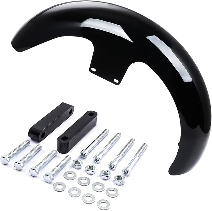 21 Inch Wheels Wrap Front Mudguard For Harley Davidson Touring Electra Road Street Glide Custom Baggers Road King motorcycle fender (Gloss Black A)