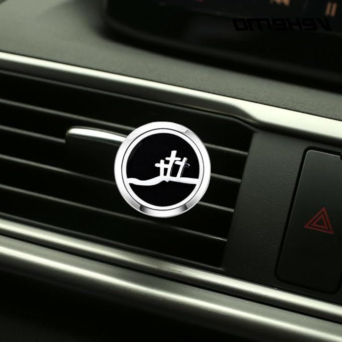 30mm Essential Oil Car Diffuser Vent Clips Car Diffuser Vent Clip Aromatherapy Car Christmas Car Accessories for Women(Cross Christmas)