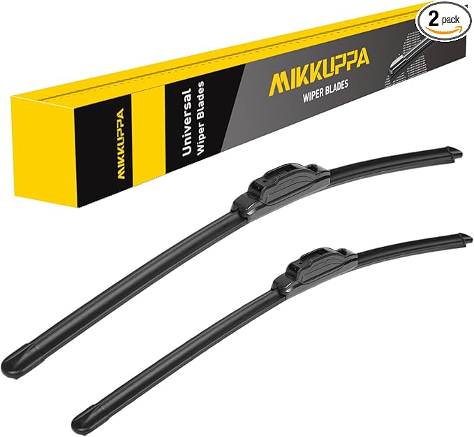 MIKKUPPA 24"+16" Windshield Wipers Blades Replacement for 2005-2015 Hyundai Tucson, 2008-2011 Suburu Impreza, 2007-2008 Honda Fit, 2005-2008 Acura TSX, U/J HOOK All Season Wiper Blades(Pack of 2)