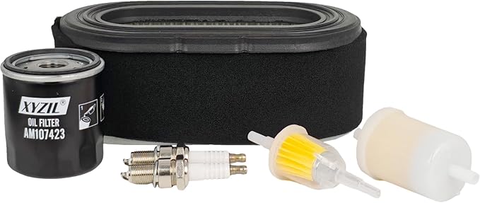 LG257 Tune-Up Maintenance Filter Kit Compatible with John Deere X520 X540 Garden Tractor Compatible with Kawasaki 26HP Engine AM107423 AM116304 MIU10905 MIU10906 M805853 Air Oil Fuel Spark Plug