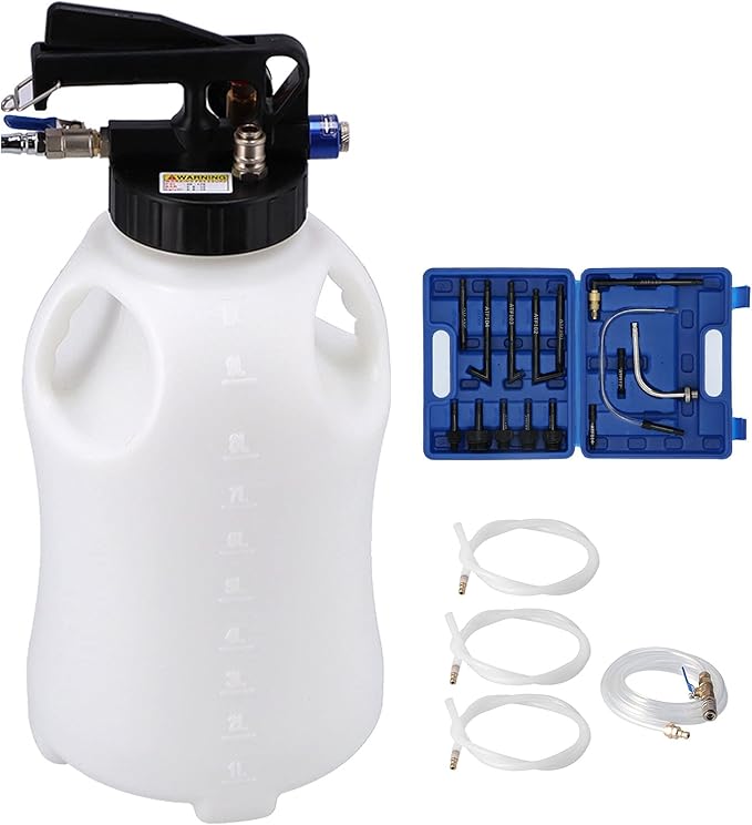 Oil Filling Dispenser, Transmission Fluid Pump Compatible with Automotive Vehicles, 10L Pneumatic Engine Oil Change Tool, Automatic Fluid Filling Kit
