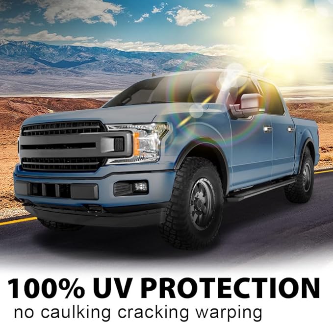 CHEDA Fender Flares Compatible with Ford F150 2018-2020 Black Factory Style Textured Paintable 4PCS