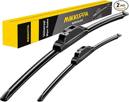 MIKKUPPA 28"+14" Windshield Wipers Blades Replacement for 2009-2020 Honda Fit, 2012-2019 Toyota Prius C, U/J Hook All Season Wiper Blades(Pack of 2)