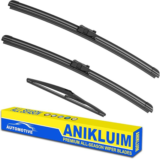 ANIKLUIM® 22"+22" Wiper Blades with 12" Rear Wiper Blade Set Replacement for 2007-2014 Chevrolet Tahoe Windshield Wipers Original Factory Quality (Pack of 3)