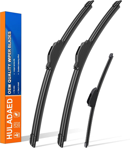 HULADAED® 24'' 20''10'' Windshield Wipers Replacement for Kia Soul 2023 2022 2021 2020,Silicone Front Rear Wiper blades for MY Car-All Weather & Quiet(3 PACK)