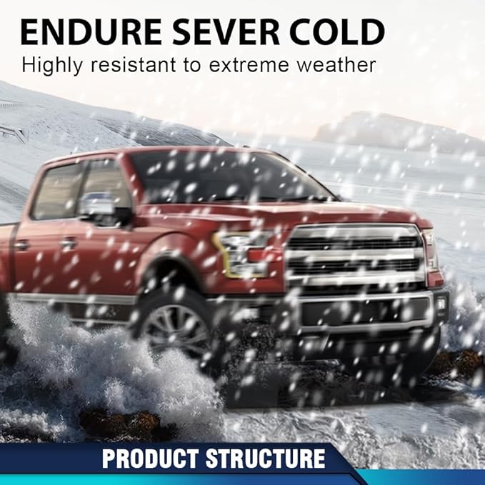 PIT66 Fender Flares Black Factory Style Compatible with Ford F150 2015-2017 Styleside