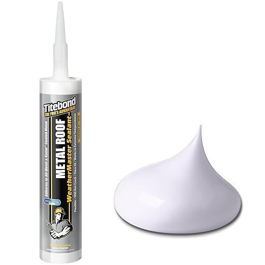 Titebond WeatherMaster Metal Roof Sealant 61031 White 9.5 Oz.