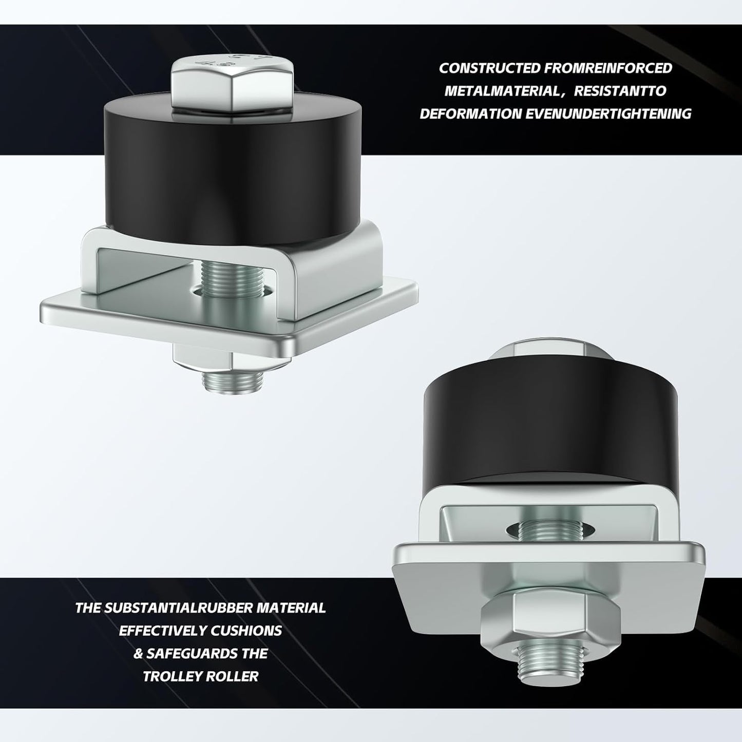 SKTREX Trolley Roller Wheels Limit Trolley Assembly Positioning for Unistrut Strut Channel with 1-5/8" Wide and All 1-5/8" or Taller Strut Channel Pack of 2