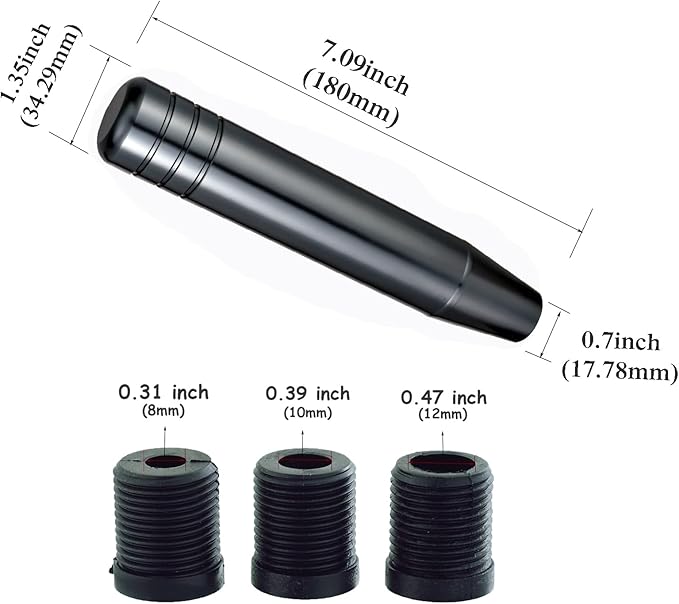 Abfer Weighted Shift Knob Tall Gear Stick Shifting Extension Car Long Shifter Knob Fit Most Manual Automatic Transmission Vehicle, Gray