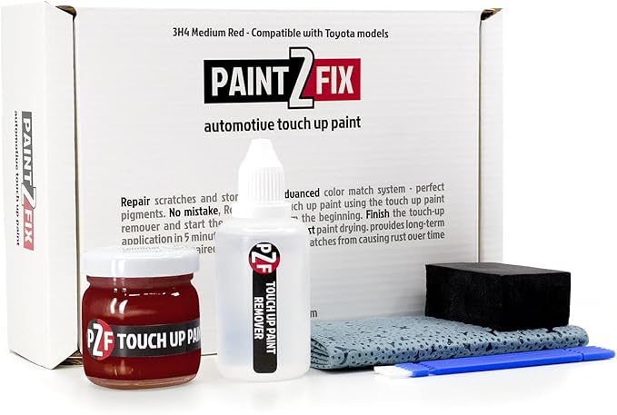 3H4 Medium Red | Red Touch-Up Paint Kit for Scratches and Chips - Compatible with Toyota Models