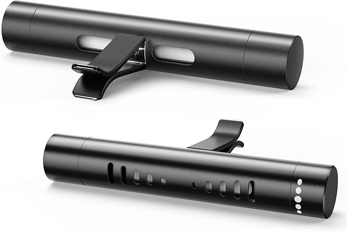 2pcs Car Perfume Diffuser With 12 Odorless Refill Sticks,Essential Oil Car Diffuser Suitablefor:Car,Bathroom,OfficeScenario,Cloakroom,Bedrooms,Birthday(Black)