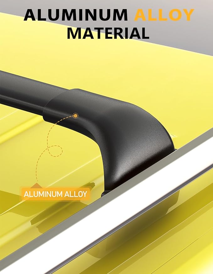 Tuyoung All-Aluminum Roof Racks Cross Bars Compatible with Ford Escape 2013 2014 2015 2016 2017 2018 2019, 220lbs Heavy Duty Aluminum Crossbar Roof Rail Cargo Carrier Rooftop Car Black Accessories