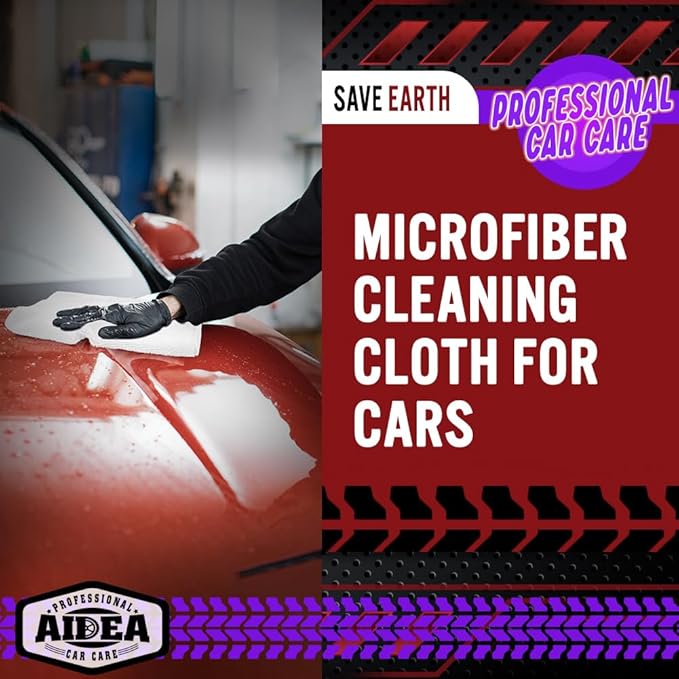 AIDEA Microfiber Cleaning Cloth White 150PK, Microfiber Towels for Cars, Premium Car Cloth, Dusting Cloths Lint Free Cleaning Rags for SUVs, House, Kitchen, Window, Workshops,12×12"