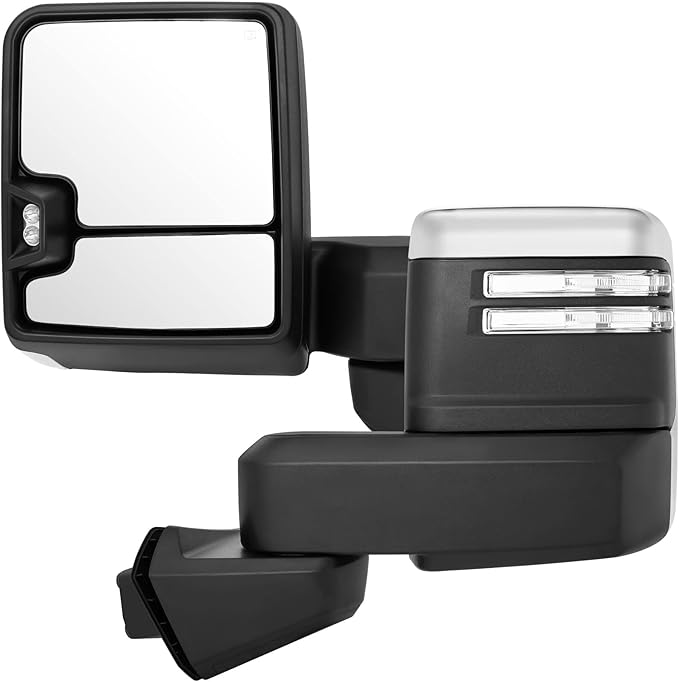 ECCPP Towing Mirrors Tow Mirrors With 2019-2022 For GMC For Serria 1500 Power Heated Turn Signal Width Puddle Running Back-Up Light Temp Sensor Chrome Pickup
