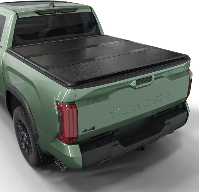 Hard Folding Truck Bed Tonneau Cover|HTF035|Fits 2022-2026 Toyota Tundra 6'6" Bed w/OE Rail System (78.7")