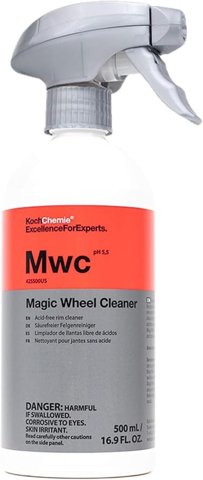 KOCHCHEMIE Magic Wheel Cleaner - Powerful Rim and Rim Well Cleaner; Acid Free, Dissolves Iron Particles Using Visible Red Discoloration, Excellent Adhesion and Viscosity (500 milliliters)