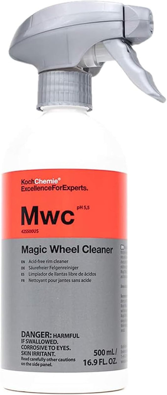 KOCHCHEMIE Magic Wheel Cleaner - Powerful Rim and Rim Well Cleaner; Acid Free, Dissolves Iron Particles Using Visible Red Discoloration, Excellent Adhesion and Viscosity (500 milliliters)