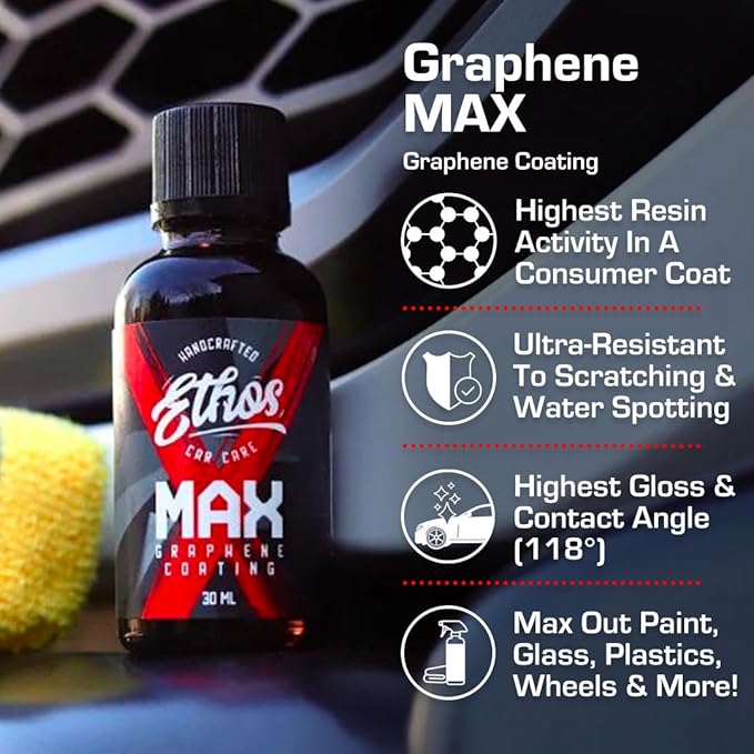 Graphene MAX Coating - Heavy Duty Protection - Graphene Ceramic Coating | 7+ Years Of Protection | Incredible Hydrophobic - Perfect for Daily Drivers