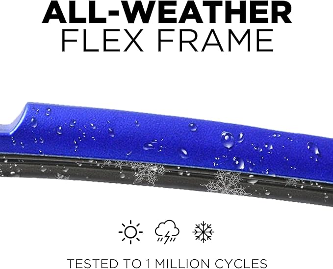 ClixWipers 24" + 20" (Set of 2) Blue All Weather Premium Automotive Replacement Windshield Wiper Blades, Passenger and Driver Side Winter Wiper Blades for Various Car Models