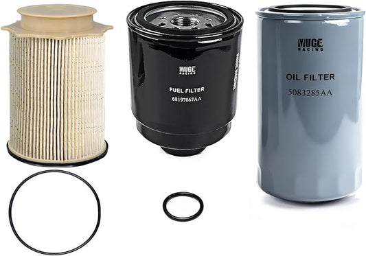 6.7L Cummins Fuel Filter Water Separator and Oil Filter Set Replacement for 2013 2014 2015 2016 2017 2018 Dodge Ram 2500 3500 4500 5500 │Replaces# 68157291AA 68197867AA 5083285AA