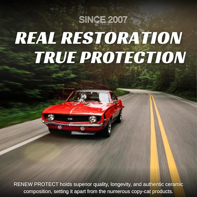RENEW PROTECT - HOME SET | High Gloss, Semi, & Low Gloss, Real Restoration & True Protection - Tire Coating, Plastic, Rubber, Vinyl - Prevents Tire Dry Rot | 100% UV Block Protection | 5min Dry-Seal