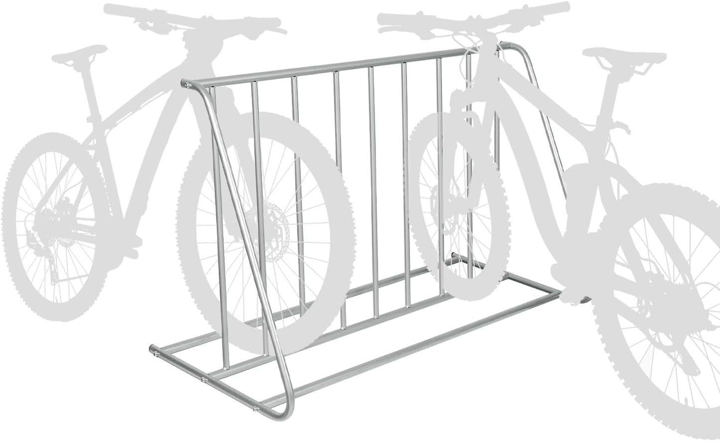 MyGift Large Metal Double-Sided Grid Bike Rack Stand, Freestanding Bicycle Storage Holder for Garage or Outdoor Parking with 6-Bicycle Capacity