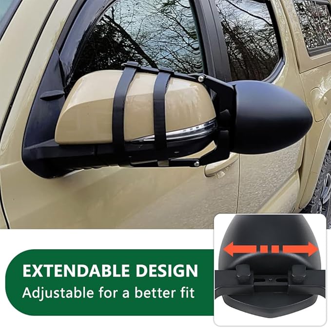 Clamp On Tow Mirrors, Mirror Extenders For Towing,Universal Towing Mirror Fit Most Vehicle Car Truck, 2pcs