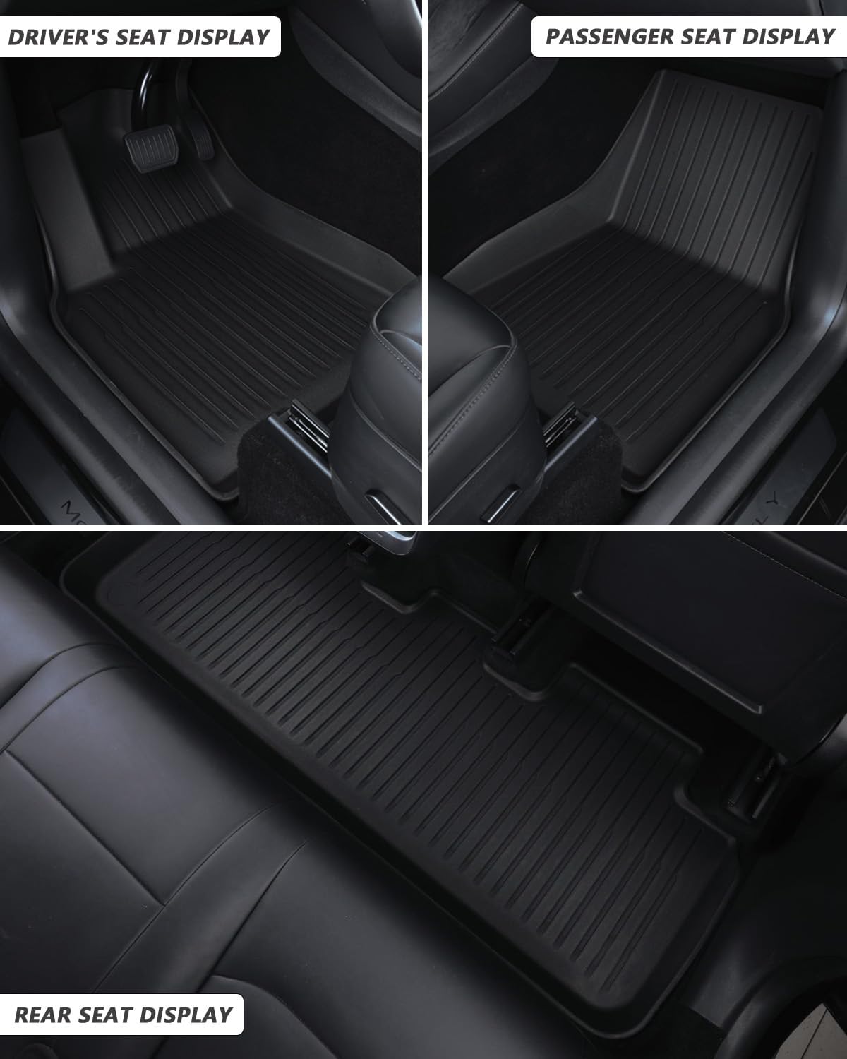 for New 2025 Tesla Model Y Juniper TPE Floor Mats & Front Rear Cargo Mat Full Cover Rear Trunk Mats Fit for New Version Tesla ModelY Juniper Accessories