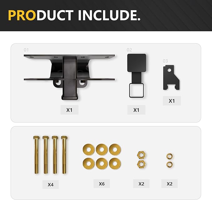 Tow Hitch 2 Inch, for Jeep Wrangler Tow Hitch Trailer Kit Compatible with 2018 2019 2020 2021 2022 2023 2024 JL JLU Hitch Receiver with Cover, 2 Inch Rear Bumper Towing Combo (2 Door & 4 Doors)