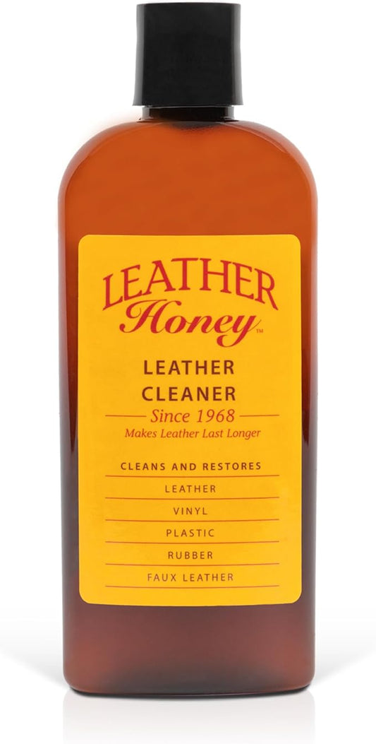 Leather Honey Leather Cleaner: Non-Toxic Leather Care Made in the USA Since 1968. Deep Cleans Leather, Faux & Vinyl - Couches, Car Seats, Purses, Tack, Shoes & Bags. Safe Any Colors & White Leather