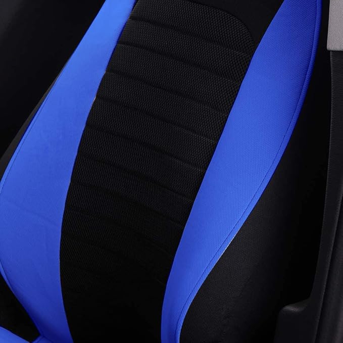AUTOYOUTH Car Seat Covers - Bucket Seat Cover Seat Achieve The Perfect Combination of Style and Protection with Universal Fit Seat Covers for Sedan, Truck, SUV(Black Blue)…