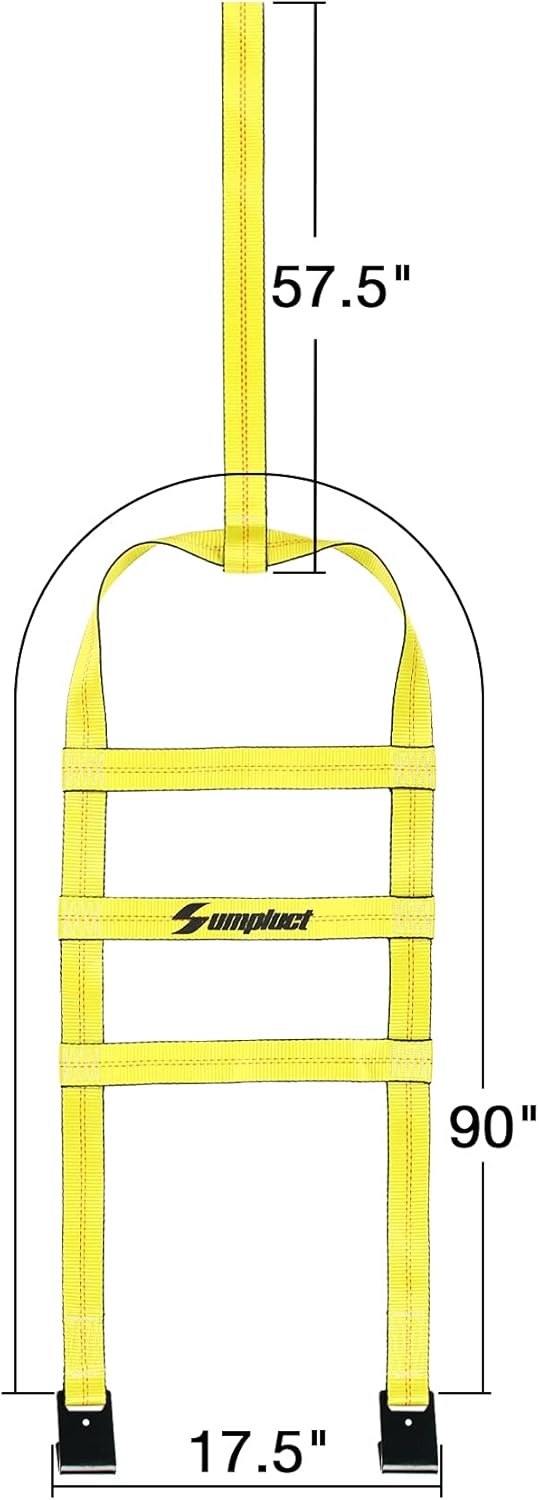 Tow Dolly Basket Straps with Flat Hook-2 Pack,Car Wheel Strap Tire Bonnet Net Fits 14"-19" Tires Auto Universal Vehicle Car Dolly Ropes Accessories