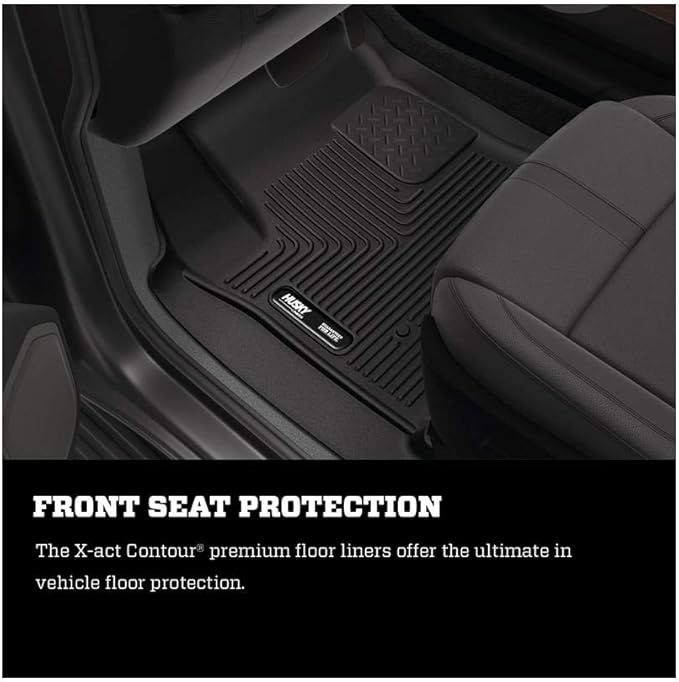 Husky Liners X-act Contour Floor Mats | Fits 2018-2025 Honda Odyssey | Front Row, 2-pc Black - 52971