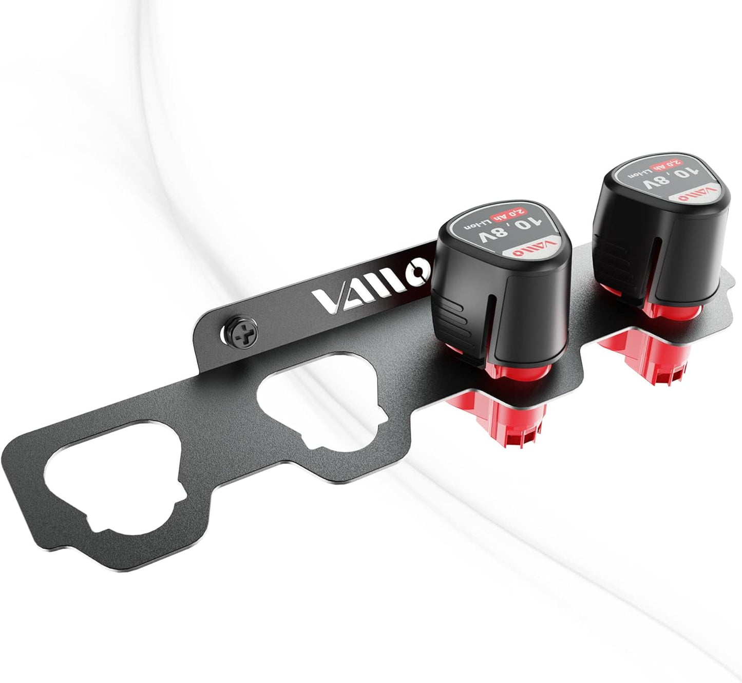 VAIIO Compatible Milwaukee M12 12V Battery Rack Holder, Wrought Iron Heavy Duty Thickened Batteries Slots, Stealth Battery Wall Mount Organizer Garage Storage,Workshops,Shelves,Case New Battery Dock