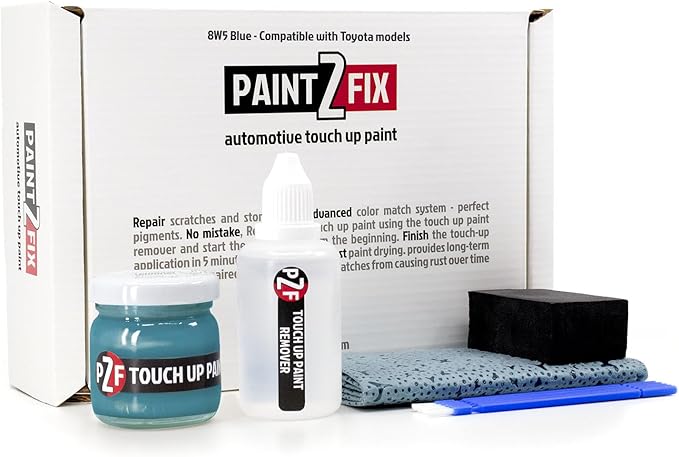 8W5 Blue Touch-Up Paint Kit for Scratches and Chips - Compatible with Toyota Models